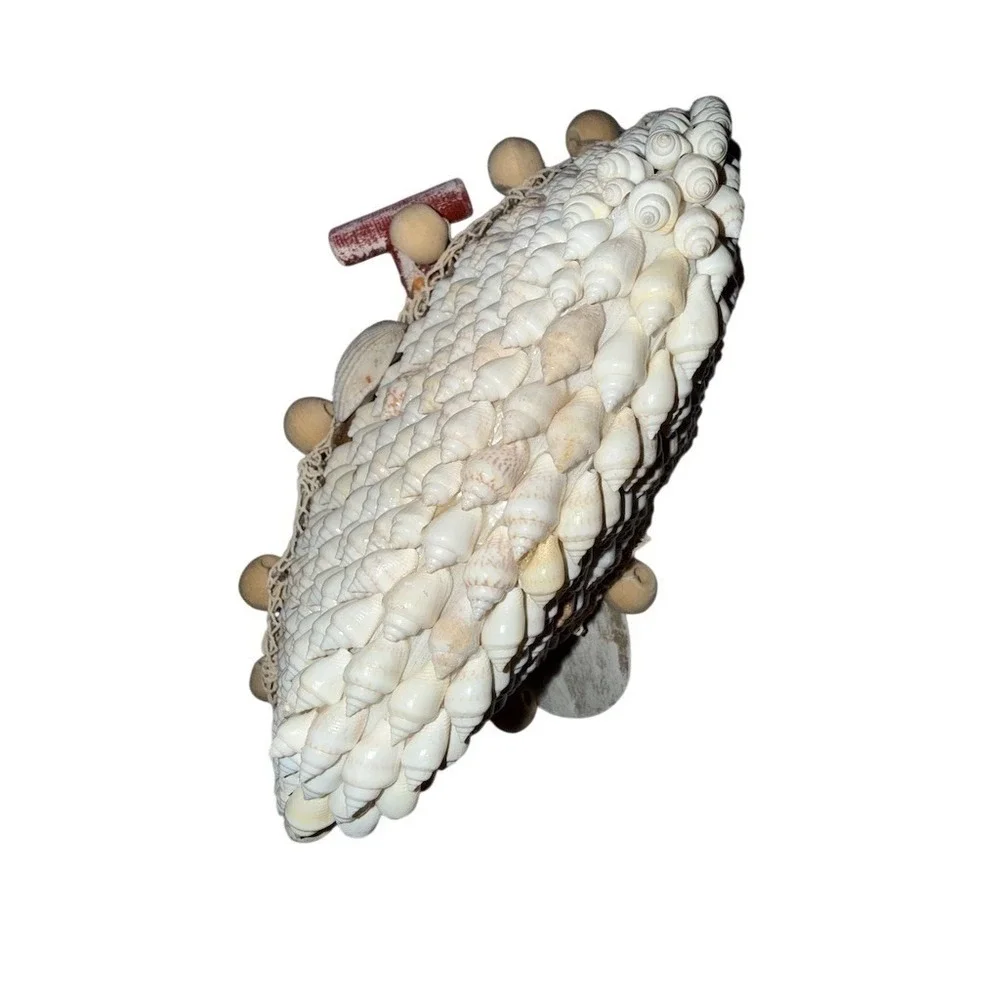 SIMONMILLER Nautical Seashell Boat Christmas Tree Ornament Driftwood Oar‎ 9
